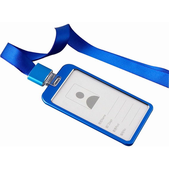 Pack 5 Porta Credenciales + 5 Cinta Lanyard Colores,oficinas