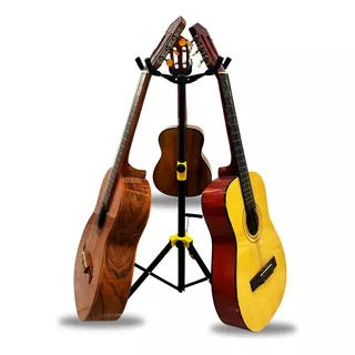 Suporte Para 3 Instrumentos Violão Guitarra Baixo Ajustável