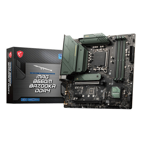 Motherboard Msi Mag B660m Bazooka Ddr4 1700 12/13va Gen