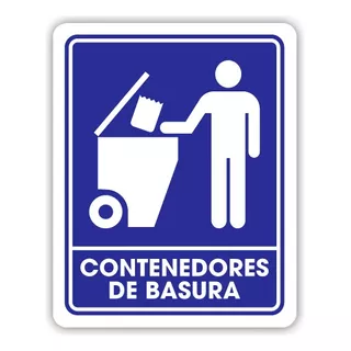 Señalamiento Contenedores De Basura 35x50