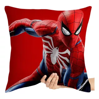 Almofada Decorativa Grande Homem Aranha Spiderman Marvel Red