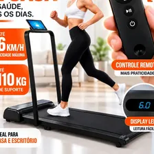 Esteira Elétrica 6km/h Dobrável Com Controle Remoto Display LED Para Caminhada