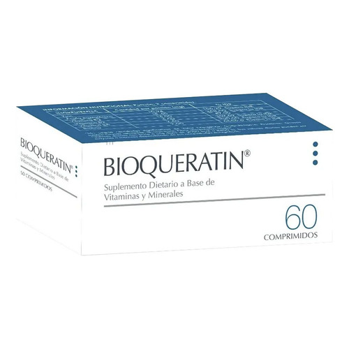 Bioqueratin Keratina Para Crecimiento Cabello 60 Comprimidos