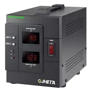 Regulador De Voltaje Jheta Avr Pro 3000va 2400w 4 Contactos Color Negro