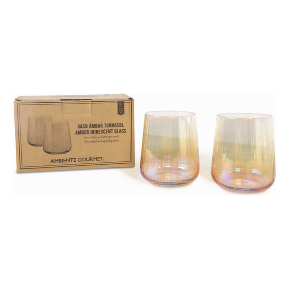 Vaso Ambar Tornasol Setx2 Ambiente Gourmet