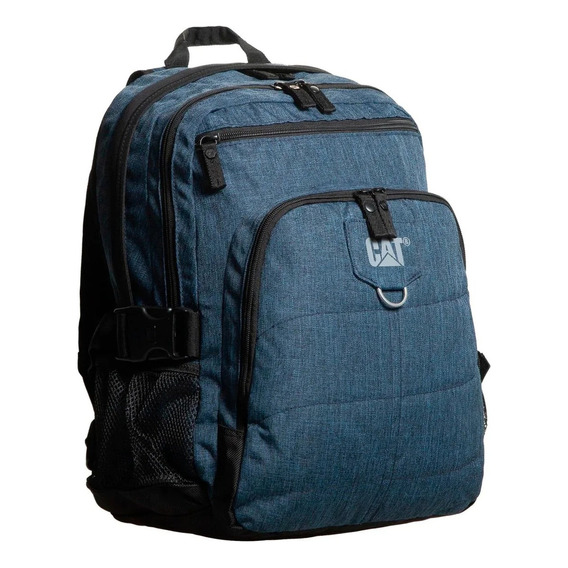 Mochila Para Notebook Cat Brent Color Two - Tone Dark Blue Diseño de la tela Rayado