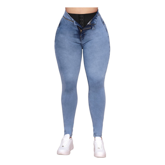 Jeans Dama Pantalones Mujer Cintura Alta Denim