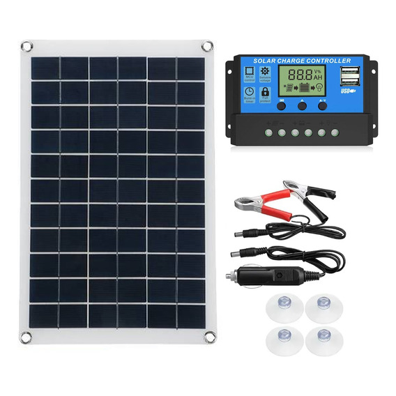 Controlador De Carga Solar Con Panel Solar, 10a 12v/24v Pwm