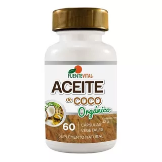 Aceite De Coco Organico Fv 60 Cap 1x60 610mg Pelo Piel Uñas