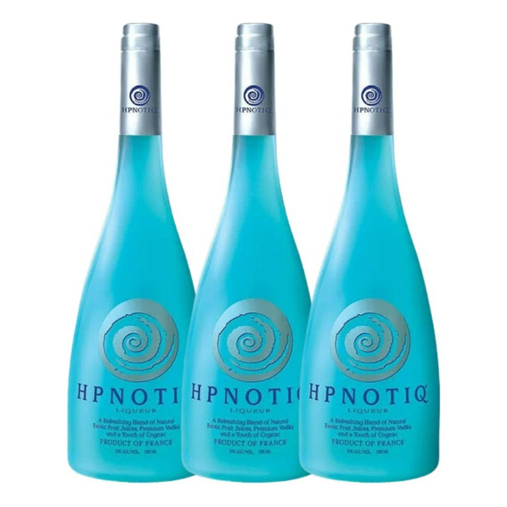 Licor Hpnotiq 750 Ml - Licor De Vodka Y Cognac (3 Botellas)