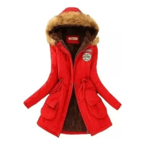 A Abrigo Invierno Para Mujer Parka Térmica Con Capucha Gruesa