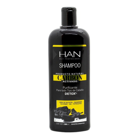 Han Carbon Activado Shampoo Cabello Detox Purificante 500ml