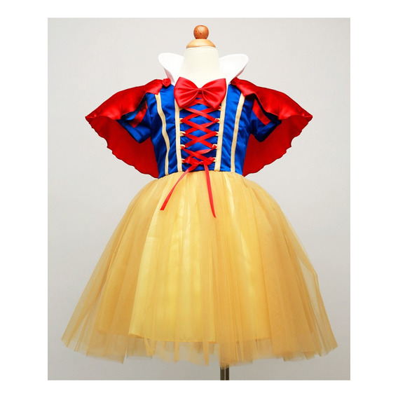 Vestido Blancanieves Fiesta Cosplay Halloween Niña Disfraz