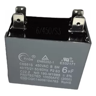 Capacitor Pinge 6uf 450vac 50/60hz