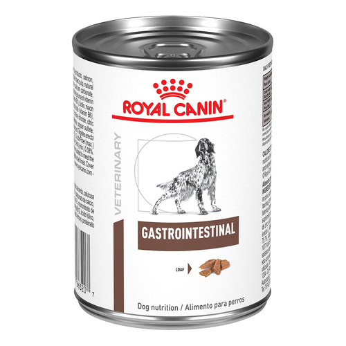 Alimento Royal Canin Veterinary Diet Canine Gastrointestinal High Energy para perro adulto sabor mix en lata de 385g