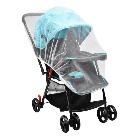 Carriola Infanti Swivel Turquesa Y Mosquitero Color del chasis Negro