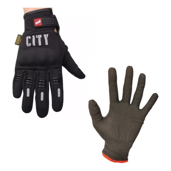 Guantes Abrigo Madbike City Tactil + 1 Primera Piel Bite