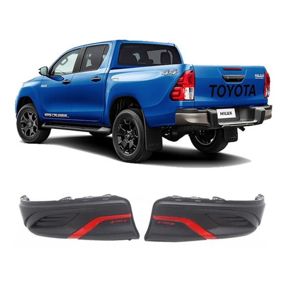 Molduras Para Defensa Trasera Hilux Trd 2016 2017 2018 2019