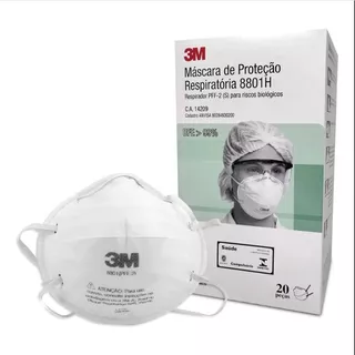 Máscara De Proteção 3m Pff2 8801 Hh N95  Com 20 Unidades