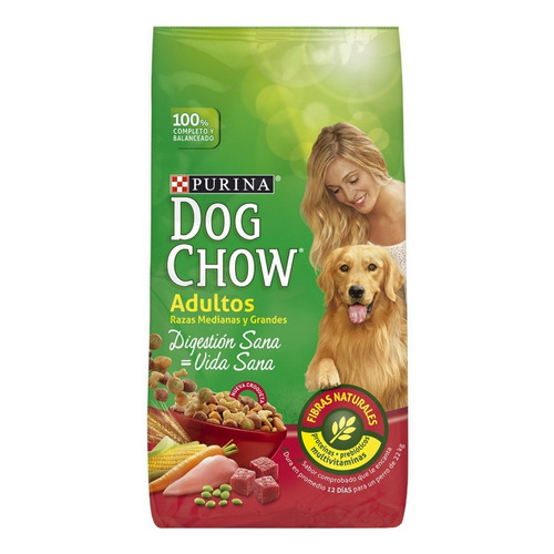 Alimento Dog Chow Vida Sana Digestión Sana para perro adulto de raza mediana y grande sabor mix en bolsa de 24 kg