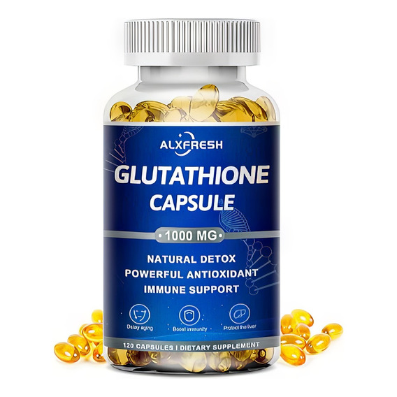 L Glutathione 1000 Mg Glutation Alexfresh 120 Cápsulas 