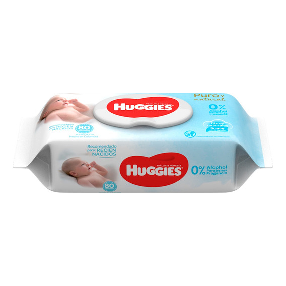 Huggies Toalla Húmeda Para Recién Nacido X 80 Unidades