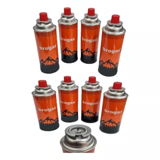 Cartucho Gas Butano Camping Brogas Pack X8 Descartable 227gr