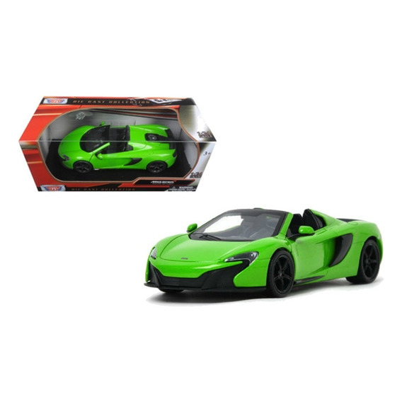 Mclaren 650s Spider Auto Deportivo De Colección Escala 1:24 Color Verde