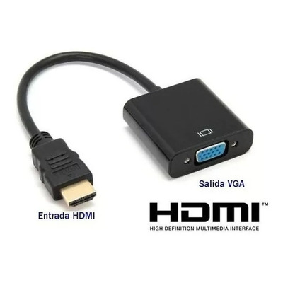 Cable Adaptador Convertidor De Video Hdmi A Vga