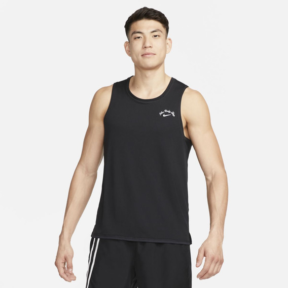 Camiseta Tirantes Running Hombre Nike Dri-fit Miler Negro