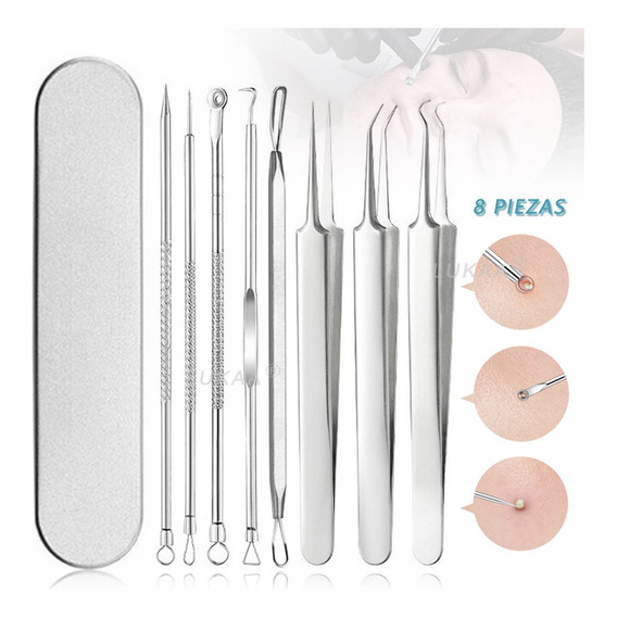 Set Herramientas Acné. Extractor De Espinilla Puntos Negros