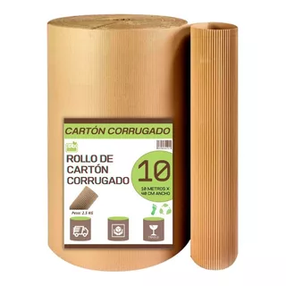 Rollo De Carton Papel Corrugado Empaque 10m X 40cm O 2.5 Kg