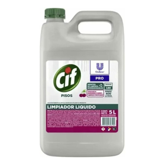 Cif Limpiador De Pisos Perfumados Cherry X 5 Litros 