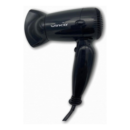 Secador De Pelo Plegable Mini Chico Viaje 1200w Winco W191 E Color Negro