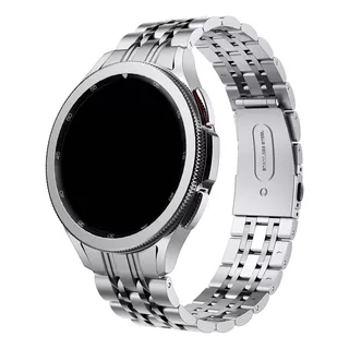 Pulseira Metal 7 Elos Para Galaxy Watch 6 Classic 47mm R965 Cor Prata