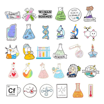 Química Pin Set Broche De Metal * 14pcs