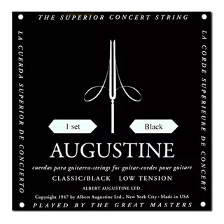 Encordoamento Violão Nylon Augustine Classic Black Leve -