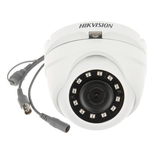 Hikvision Camara Analoga Domo 1080p  2,8mm  Ir 20m Ip66  Met Color Blanco