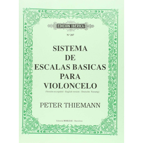 Libro Sistema De Escalas Básicas Para Violoncelo - Thiemann