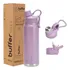 Termo Botella Agua Termica Acero Inoxidable Buffer Paine 700ml + Tapas Color Lila Power