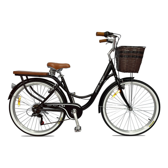 Bicicleta De Paseo Vintage De Mujer Paris Aro 26 Color Negro