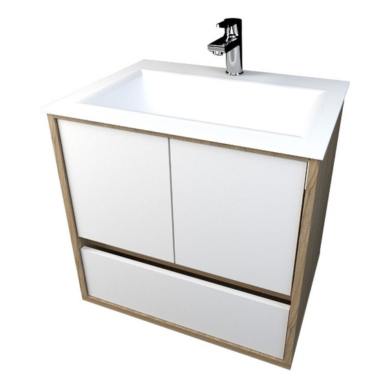 Vanitory Flotante Colgante Minimalista Mueble Baño C/ Mesada