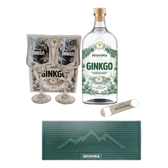 Botella Ginkgo + Caja 2 Copones + Destapador + Esterilla Bar