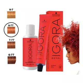 Coloração Ruivo Igora Royal + Ox 30 Vol -  Escolha A Cor