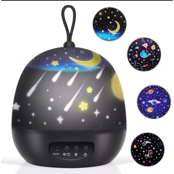 Lampara Veladora Proyector Led Infantil Estrellas Planetas