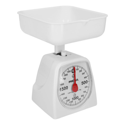Balanza gramera de cocina analógica Pretul BAS-2CP pesa hasta 2kg blanca
