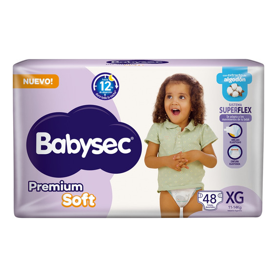 Pañal Babysec Premium Soft Género Sin género Tamaño Extra grande (XG)