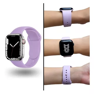 Correa Para  Apple Watch Silicón Lisa Colores Compatible