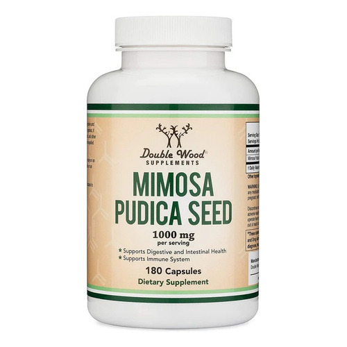 Double Wood Semilla De Mimosa Pudica 180 Caps 500mg Sabor Sin Sabor