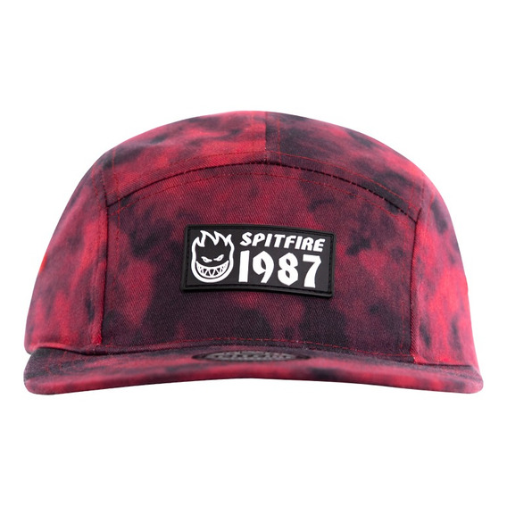 Gorro Strapback Spitfire Five Panel Tie Dye Rojo Negro